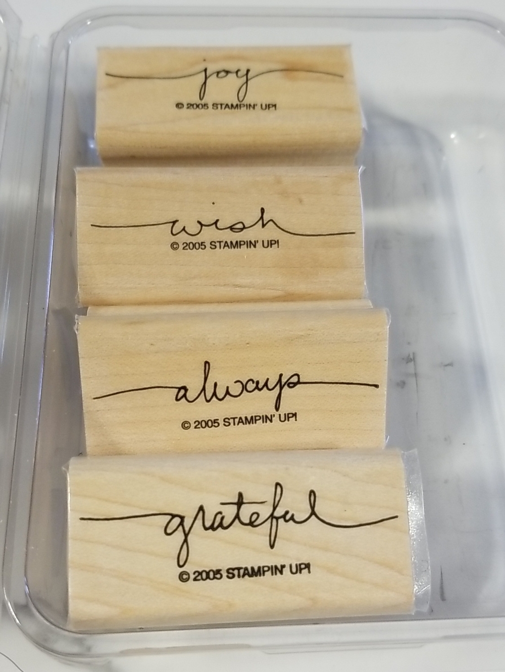 Stampin' Up!  Small Script  Wood  Set